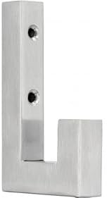 SIRO Kleiderhaken Schriesheim, Modern, Design, Edelstahl fein geschliffen, 95 mm x 57 mm x 16 mm, LA 32 mm, 2316/N1