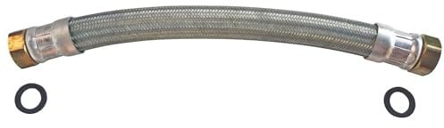 SOMATHERM FOR YOU, Flexible de chauffage 11/4 avec 2 écrous tournants, longueur 1000 mm, DN33, tresses en acier galvanisé, raccords en laiton, EPDM non toxique, max 90°C, 6 bars