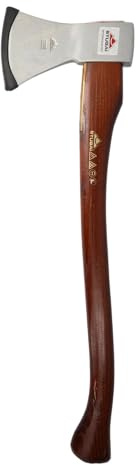 STUBAI Astbeil Putzhake im Nirolook mit Messing-Stielschutz | 1200 g Kopfgewicht | Beil aus Stahl mit Holzgriff, kleine Axt zur Forstarbeit, Spaltbeil, Allzweckbeil, Freizeitbeil