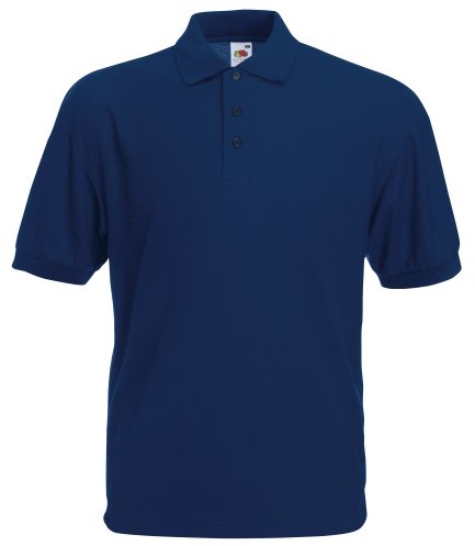 Fruit of the Loom Men's Polo Polo Shirt blue navy XXX-Large
