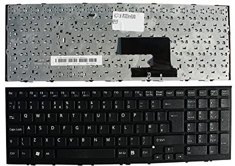 Sony Vaio VPCEE Laptop-Tastatur, schwarzer Rahmen, UK-Layout, Schwarz