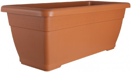 Pflanzkübel PLATO aus Kunststoff in verschiedenen Farben, Farben:terracotta 06;Länge:80 cm