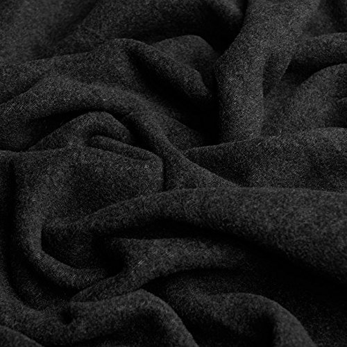 Henry - Thermo Wollfleece - beidseitig angeraut/angekämmt - thermo Effekt - kuschelig weich (anthrazit melange) (per Meter)