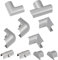 D-Line CLOAP3015A Mini Kabelkanal Clip-Over Verbindungsstücke Multipack, Aufsteckbare Verbindungsstücke, Verbinden Sie mehrere 30x15mm Kabelkanäle- 10-teiliges Kabelkanal Zubehör Set- Aluminium-Effekt