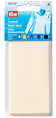 Prym 929397-1 Flickstoff, Baumwolle, beige, 45 x 12 cm, ecru, 1 Stück