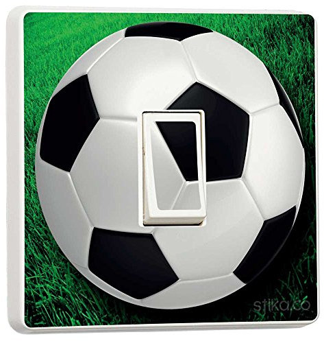 stika.co Set of 2 Football Stickers - Home Decor Kids Sports Decorative Design - Self-Adhesive Vinyl Skin Sticker for Single Light Switch Cover