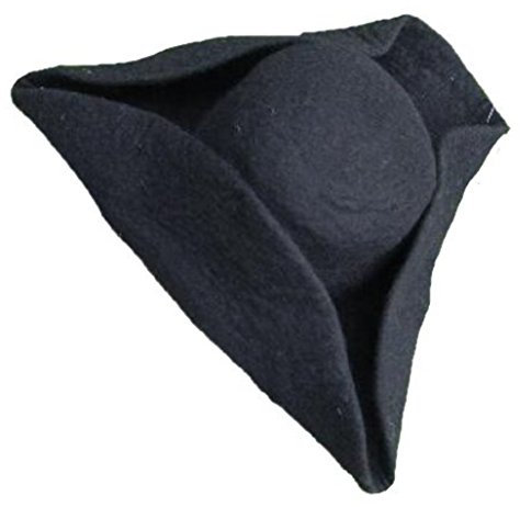 Leonardo Carbone Mittelalter Hut - Unisex Dreispitz aus Wolle braun