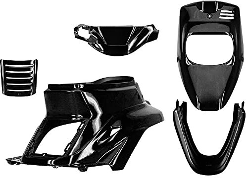 KIT 5 PEZZI CARENE NERO METAL COMPATIBILE CON MBK BOOSTER SPIRIT - COMPATIBILE CON YAMAHA BW'S 50 '88/'03