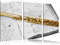 Pixxprint schöne Querflöte auf altem Buch, Leinwandbild 3 Teilig, Gesamtmaß: 120x80cm, Wandbild, Dekoration, fertig gespannt, Kein Poster