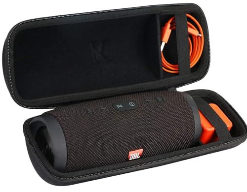 Khanka Carrying Case For JBL Charge 3 Waterproof Portable Wireless Bluetooth Speaker. Extra Room For Charger and USB Cable