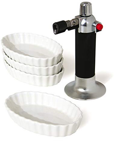 Orka F46100 - Set de Crema catalana (Quemador con 4 recipientes)