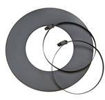 Rosette + Klemmschellen für Aluflexrohre Grau DN 125 mm