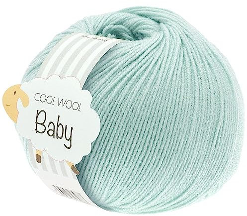 LANA GROSSA Cool Wool Baby | 100% Schurwolle Merino, filzfrei | Handstrickgarn aus 100% Schurwolle (Merino) | 50g Wolle zum Stricken & Häkeln | 220m Garn FB 257