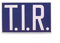 Betriebsausstattung24 Hinweisschild T.I.R. - Aluminium, geprägt - Größe (BxH): 40,0 x 25,0 cm - Transport International Routiers - Hinweisschild für Fahrzeuge