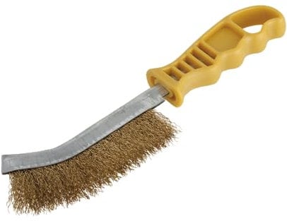 wolfcraft Cepillo manual de alambre de latón I 2716000 I Para eliminar el óxido y limpiar