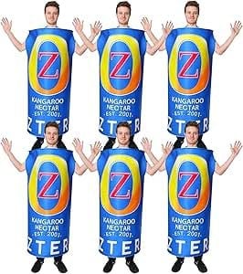 ILOVEFANCYDRESS 6 PACK OF BEER CAN FANCY DRESS COSTUMES OZTERS AUSTRALIAN BIG BEER CAN NOVELTY OUTFITS MASCOT OKTOBERFEST S-XXL