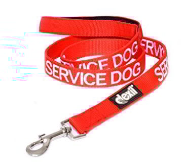 SERVICE DOG Red 120cm 180cm Padded Dog Lead PREVENTS Accidents By Warning Others of Your Dog in Advance (120cm)