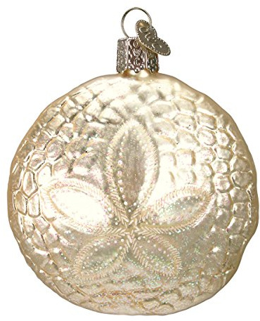 Old World Christmas Sand Dollar Glass Blown Ornament for Christmas Tree