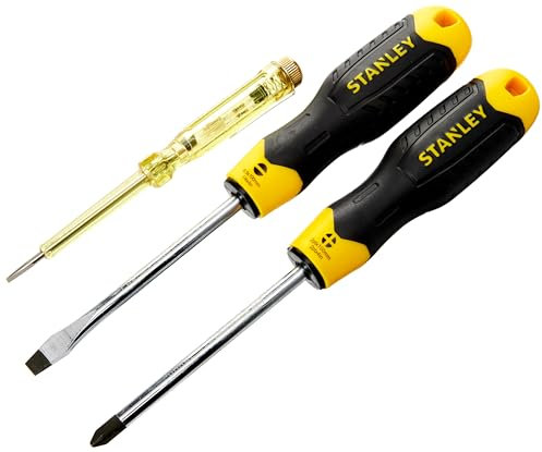 STANLEY 0-65-012 Cacciaviti Cushion Grip + Cercafase, Std - Ph - Cercafase, Set di 2 pz