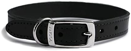 Ancol Heritage Durable Leather Dog Collar - Black Bridle Leather Puppy Pet Training Accessory - Die Cast Fitting for Strength and Comfort - 39-48cm Size 5
