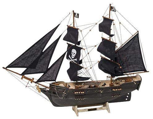 aubaho Modellschiff Piratenschiff Piraten Holz Schiffsmodell Schiff Pirat kein Bausatz
