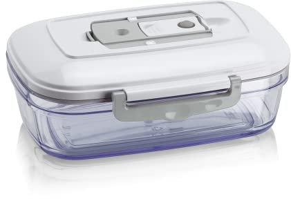 Magic Vac Family, Recipiente Hermético con Tapa al Vacío para Conservación de Alimentos, Apto para Lavavajillas, Capacidad 1 L, Libre de BPA, Made in Italy