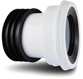 Polypipe Kwickfit 4 110mm Offset 104 Degree Angled WC Toilet Pan Connector White SK44