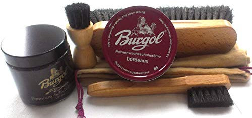 Burgol Professionnel Lot Entretien Chaussure pour Couleurs Bordeaux Glattlederschuhe