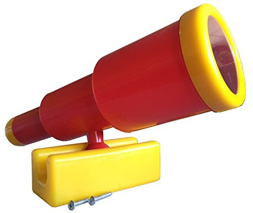 Großes Teleskop Fernrohr für Spieltürme, (rot/gelb)