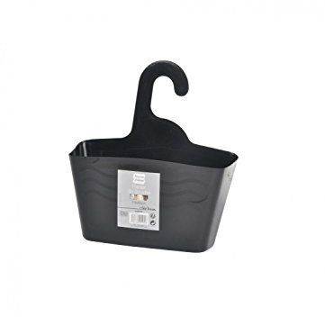 Douceur d'Intérieur Cestello Doccia da sospendere in plastica, Cromato, Grigio, 23.5 x 8.5 x 25.5 CM