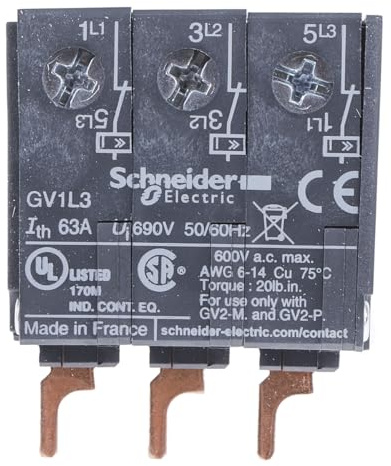 Schneider Electric, Current limiter module, TeSys GV2, on device mounting, GV1L3