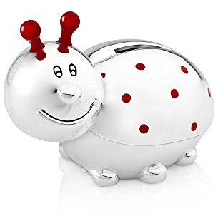 Zilverstad 6352261 Spardose Marienkäfer anlaufgeschützt 11 x 8.5 x 6.5 cm, versilbert