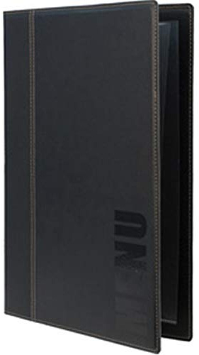 Securit Trendy Range A4 Menu Holder with 1 Double Insert, Green | Holds menus securely while keeping presentation clean in busy front-of-house hospitality or restaurant dining spaces.