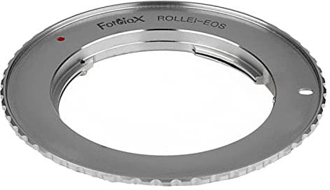 Fotodiox R35-EOS Lens Mount Adapter, Rollei 35mm Lens to Canon EOS Camera Adapter, for Canon EOS 1d,1ds,Mark II, III, IV, 5D, Mark II, 7D, 10D, 20D, 30D, 40D, 50D, 60D, Digital Rebel xt, xti, xs, xsi, t1i, t2i, 300D, 350D, 400D, 450D, 500D, 550D, 1000D, Silver