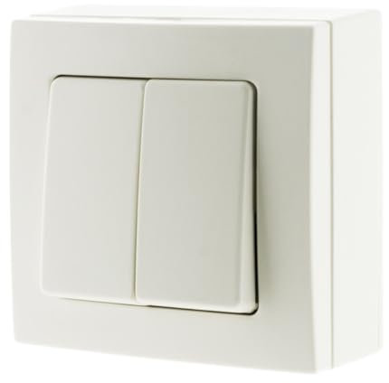 Bel'Vue Va & Vient double 10A saillie borne auto Blanc