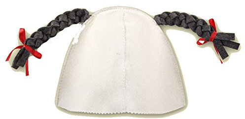 Cappello per sauna con 'Trecce', da feltro (Berretto di Feltro, Berretto da sauna)