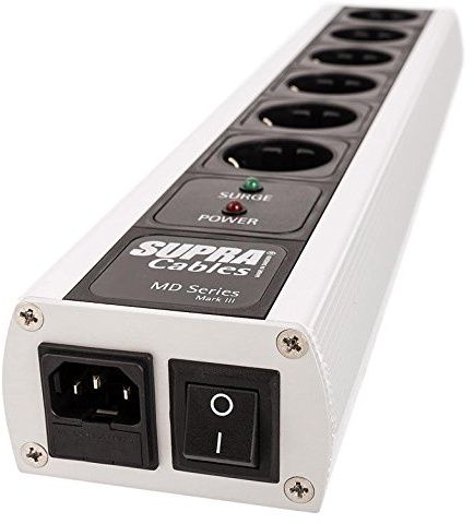 Supra Cables Netzleiste 6-Fach mit Überspannungsschutz MD06-Eu/SP Switch