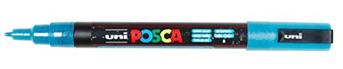 POSCA® PC-3ML Glitter Paint Markers, Fine Tip (0.9-1.3mm), Light Blue