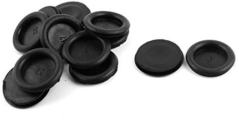 sourcing map 14pcs 32mm Rubber Single Side Closed Blind Blanking Hole Cable Grommet