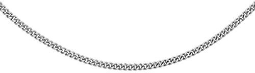 Carissima Gold Damen Diamantschliff Panzerkette 9k(375) Weißgold 1.7mm 51cm/20zoll