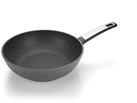 Tescoma 602458 I-Premium Stone Wok, Acciaio Inossidabile, Nero, Diametro 28 cm