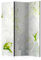 murando Raumteiler Blumen Foto Paravent 135x172 cm beidseitig auf Vlies-Leinwand Bedruckt Trennwand Spanische Wand Sichtschutz Raumtrenner weiß grün b-A-0022-z-b