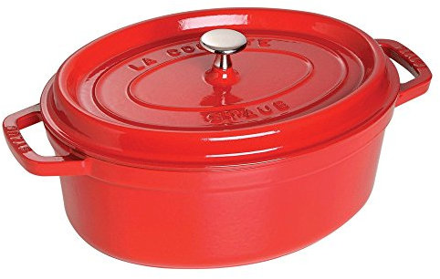 STAUB 1103706 Cocotte ovale en fonte, 8,5 quarts, cerise