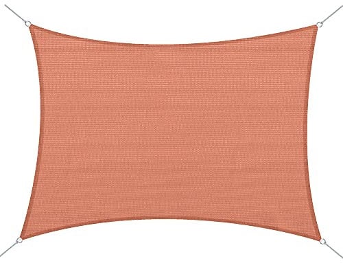 Outsunny Voile d'ombrage rectangulaire 4x6m Toile ombrage extérieur Protection Anti-UV 185g/m² HDPE, pour Jardin terrasse extérieur Patio Piscine Balcon, Brique Terracotta