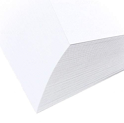 A3 Quality Thick White 300gsm 380 Micron Craft Printed Card X 50 Pages - White