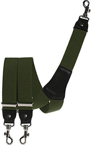Harrys-Collection Herren extra starker Hosenträger mit Karabinerhaken, Größen:120 cm, Farben:oliv