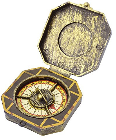 Bristol Novelty BA1315 Pirate Compass for Fancy Dress, Unisex-Adult, One Size