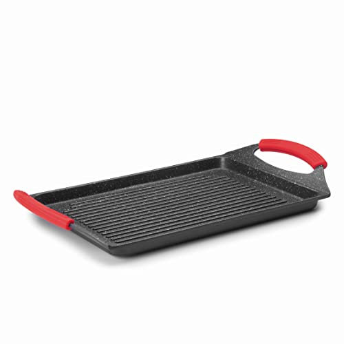 LACOR 24134 Plancha Grill Eco Piedra, Negro, 33 x 25 cm