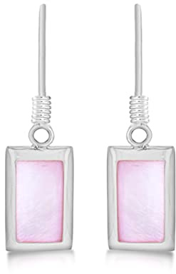 Tuscany Silver Damen Ohrhänger Sterling Silber Rosa Perlmutt