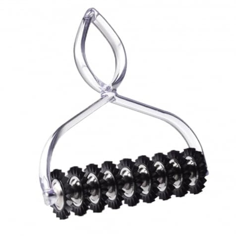 Marcato Tagliapasta, Rotella Tagliapasta, 9 Rotelline, Taglio a Zig Zag Stretto, anche per Biscotti, Chiacchiere e Creckers, Accessorio da Cucina, Made in Italy. Modello: Pastabike, Trasparente